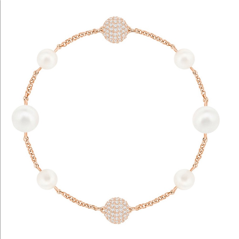 Swarovski Ball and Pearl Bracelet